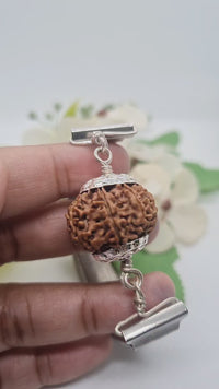 9 Mukhi Rudraksha Bracelet with Silver Pendant - Empowerment & Protection | Brahmatells
