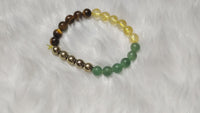 Citrine, Pyrite & Aventurine Premium Curated Fine Contoured Luxury Statement Bracelet | Brahmatells