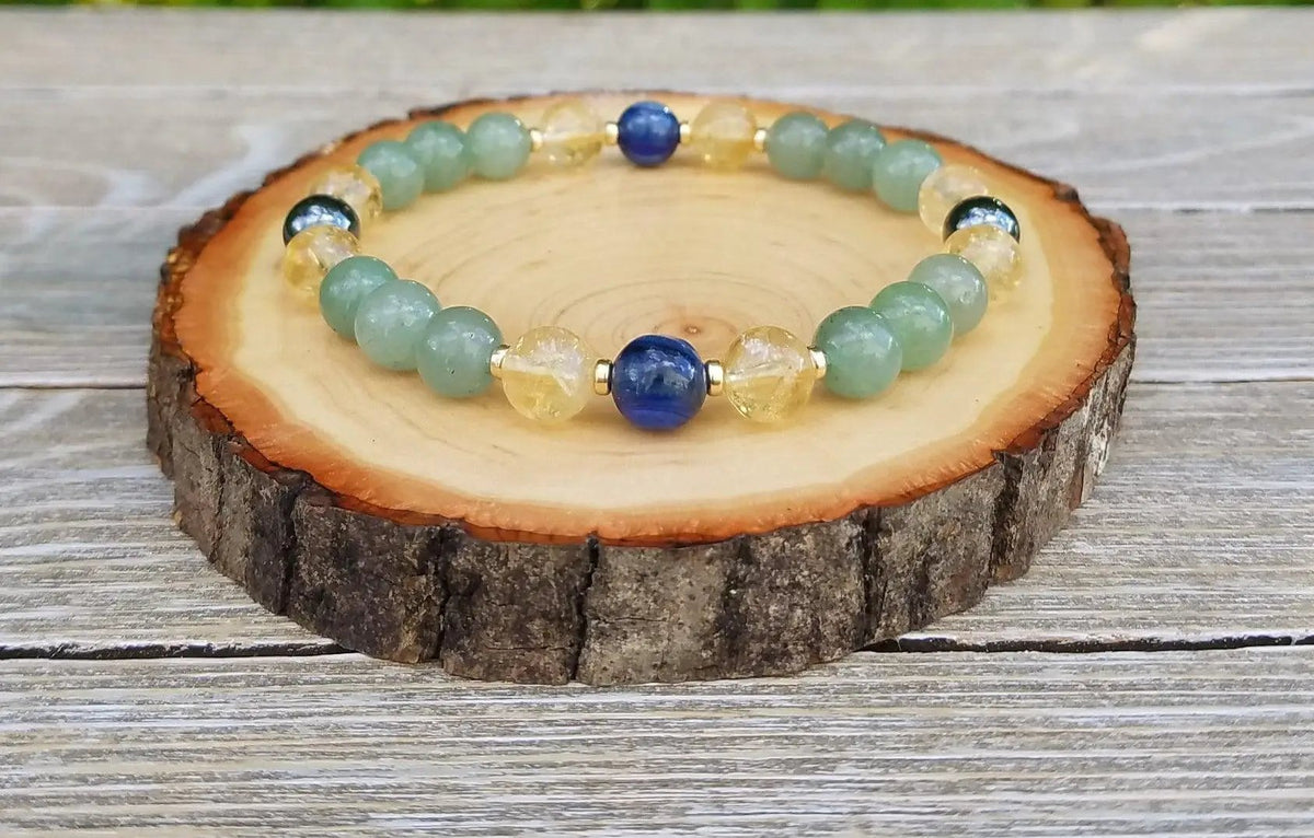 Prosperity & Abundance Bracelet | Citrine, Green Aventurine, Hematite by Brahmatells
