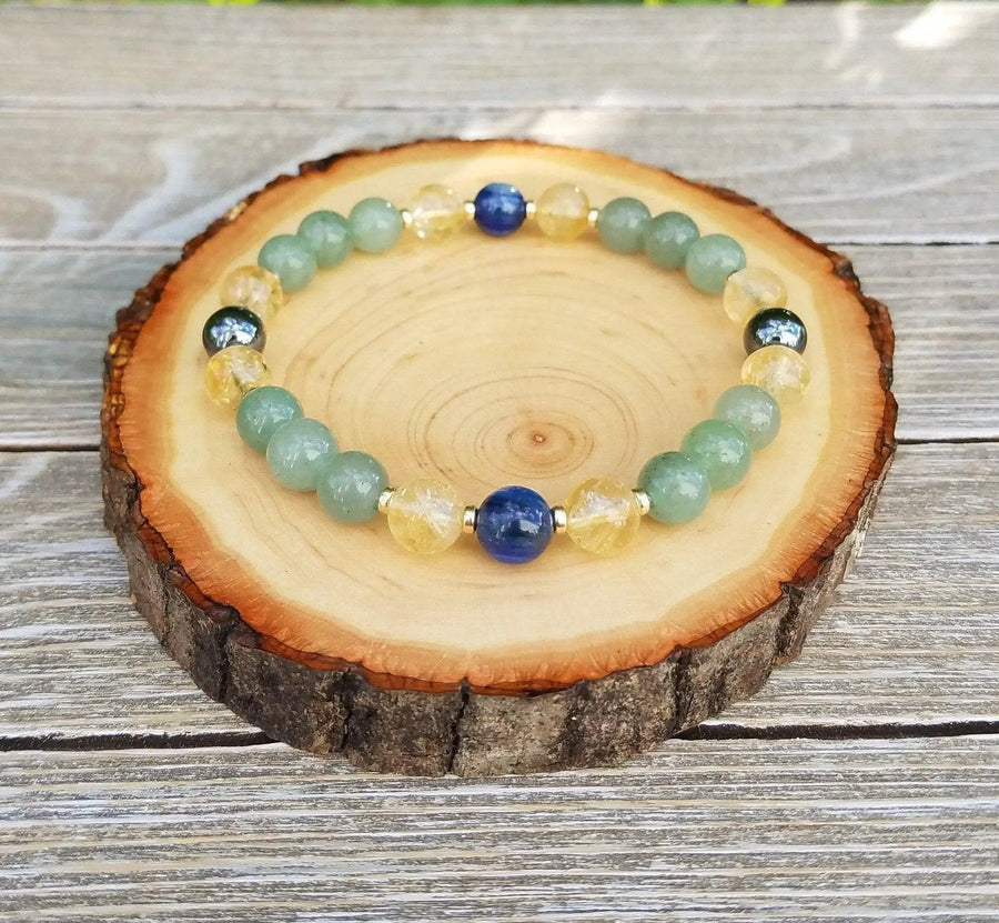 Prosperity & Abundance Bracelet | Citrine, Green Aventurine, Hematite by Brahmatells