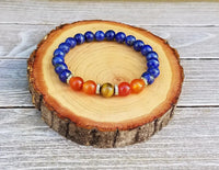 Prosperity & Good Fortune Bracelet: Lapis Lazuli, Carnelian, Tiger's Eye | Brahmatells by Brahmatells
