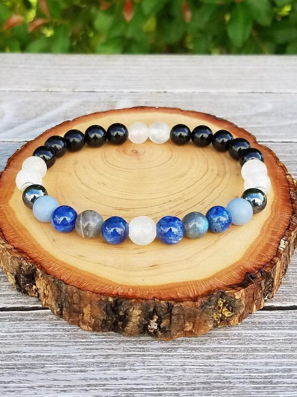Protection Bracelet – Aura Shielding with Selenite & Tourmaline by Brahmatells