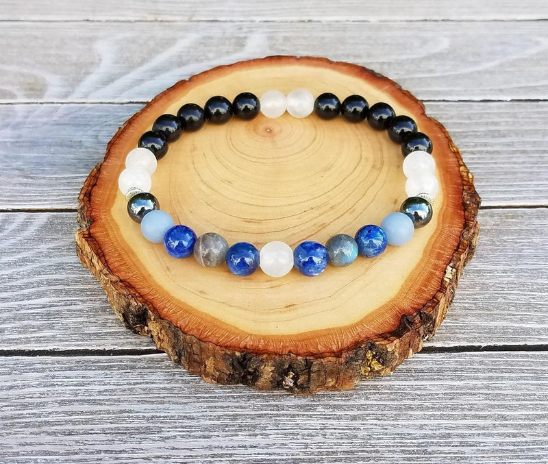 Protection Bracelet – Aura Shielding with Selenite & Tourmaline by Brahmatells