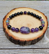 Charoite Protection Bracelet – Shielding Crystal Blend by Brahmatells