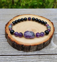Charoite Protection Bracelet – Shielding Crystal Blend by Brahmatells