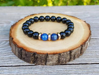Kyanite & Black Tourmaline Protection Bracelet | Energy Shield Jewelry by Brahmatells