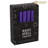 Purple Prosperity Spell Candles Pack of 10 by Brahmatells