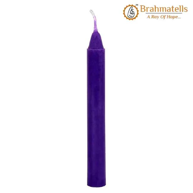 Purple Prosperity Spell Candles Pack of 10 by Brahmatells