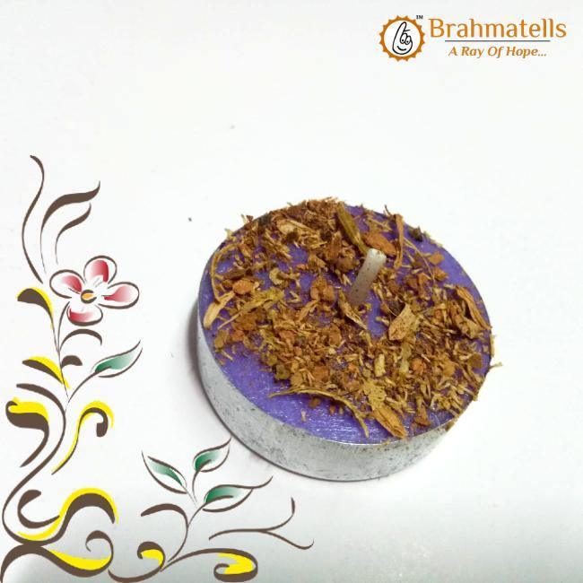 Purple Tea Light Candle by Brahmatells