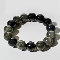 Pyrite and Black Obsidian Bracelet - Elegant Protection by Brahmatells