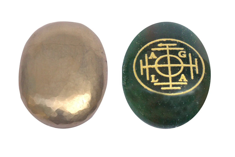 Pyrite & Green Aventurine with Money Code. by Brahmatells