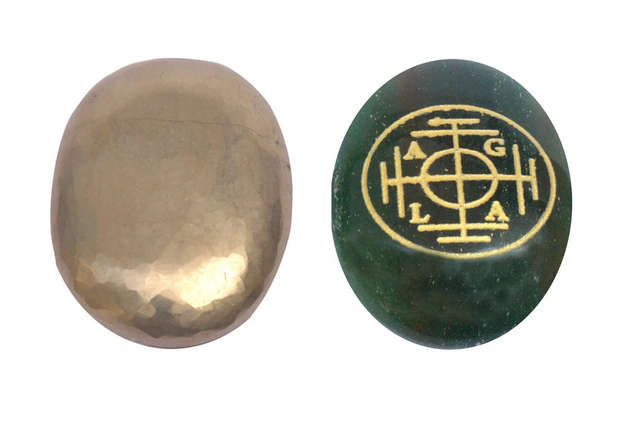 Pyrite & Green Aventurine with Money Code. by Brahmatells