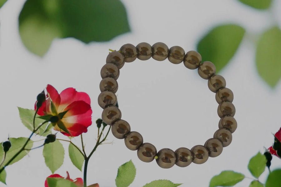 Brahmatells Pyrite Bead Bracelet by Brahmatells