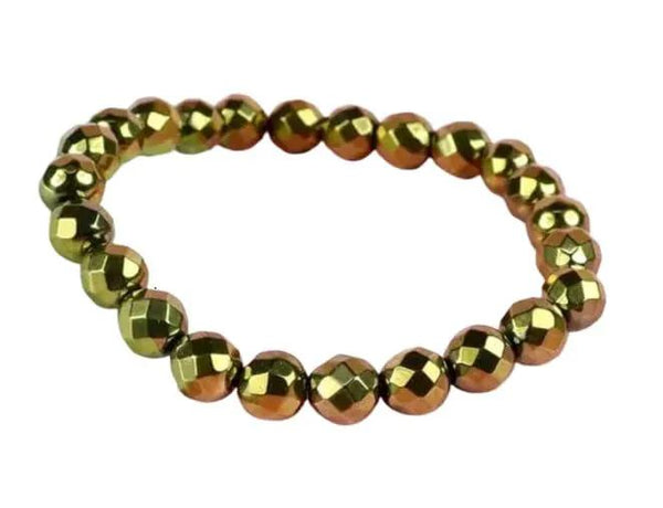 Pyrite Diamond Cut Bracelet | Natural Pyrite Crystal by Brahmatells