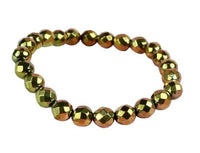 Pyrite Diamond Cut Bracelet | Natural Pyrite Crystal by Brahmatells