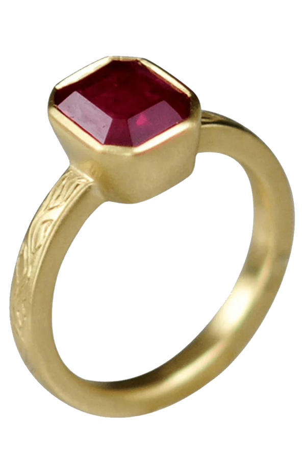 Radiant Wine-Red Ruby Manak Ring - Embrace the Sun's Power | Brahmatells by Brahmatells