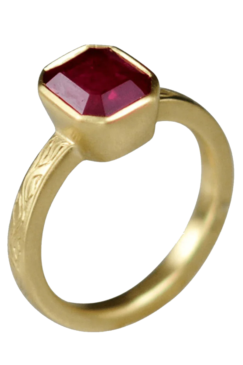 Radiant Wine-Red Ruby Manak Ring - Embrace the Sun's Power | Brahmatells by Brahmatells