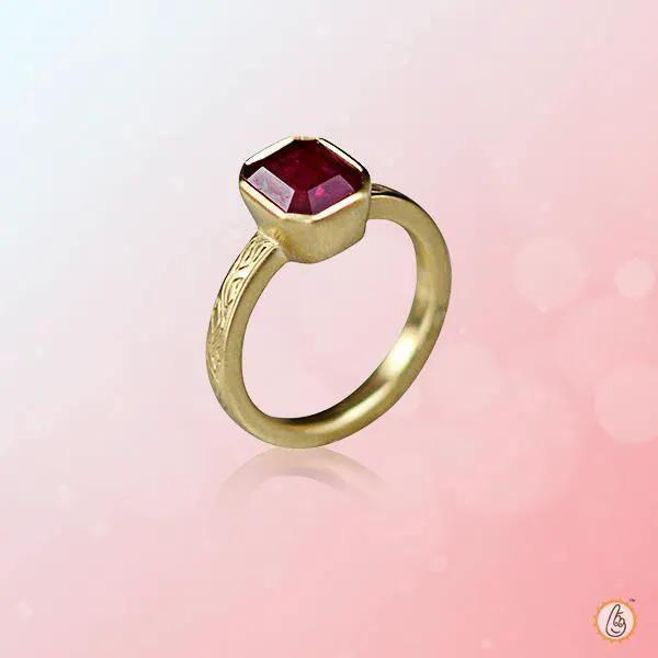 Radiant Wine-Red Ruby Manak Ring - Embrace the Sun's Power | Brahmatells by Brahmatells