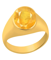 Radiant Yellow Sapphire Round Ring - Jupiter's Blessing | Brahmatells by Brahmatells