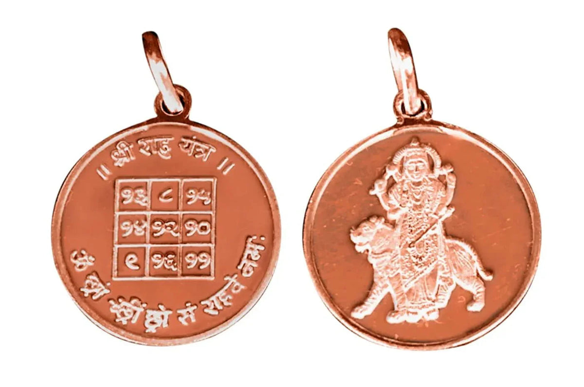 Rahu Graha / Rahu Planet Yantra Pendant In Pure Copper Blessed And Energized Locket by brahmatells