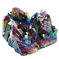 Rainbow Flame Aura Titanium Quartz Crystal Cluster by Brahmatells