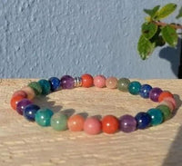 Rainbow Chakra Gemstone Bracelet | Natural Crystal Energy Jewelry by Brahmatells