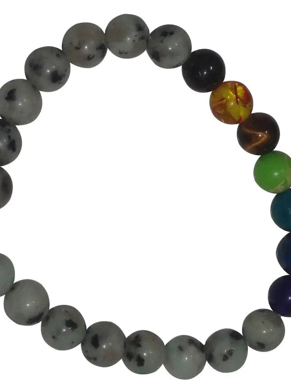 Rainbow Moonstone 7 Chakra Bracelet – Balance & Intuition by Brahmatells
