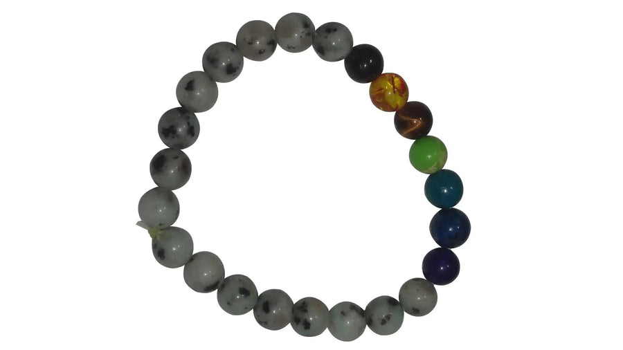 Rainbow Moonstone 7 Chakra Bracelet – Balance & Intuition by Brahmatells