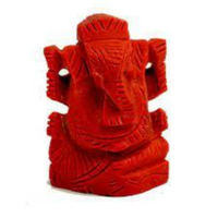 Red Coral Ganesha Idol for Prosperity & Protection | Brahmatells by Brahmatells