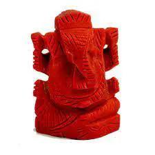 Red Coral Ganesha Idol for Prosperity & Protection | Brahmatells by Brahmatells