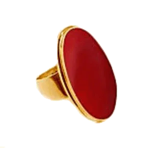 Red Coral Gold-Tone Ring | Brahmatells by Brahmatells