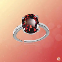Reddish-Brown Hessonite Gomed Silver Ring - Saturn's Harmony | Brahmatells by Brahmatells