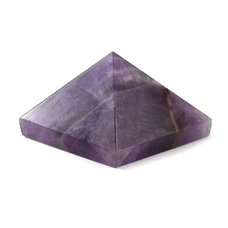 Reiki Crystal Products Natural Crystal Stone Amethyst Pyramid, Standard, Purple. by Brahmatells