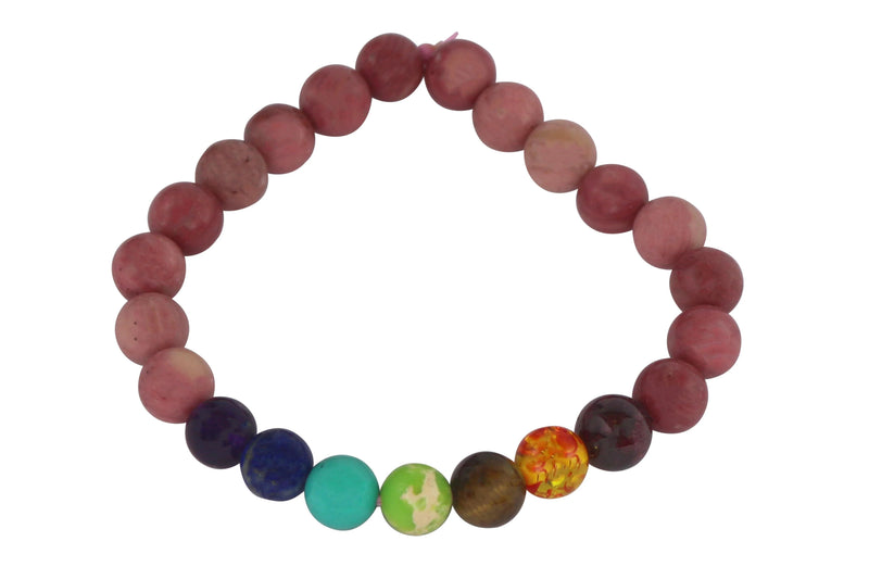 Rhodochrosite Bracelet – Natural Pink Gemstone Jewelry by Brahmatells