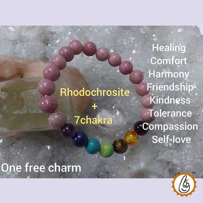 Rhodochrosite Bracelet – Natural Pink Gemstone Jewelry by Brahmatells