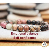 Rhodonite Beads Bracelet | Heart Chakra Healing | Brahmatells by Brahmatells