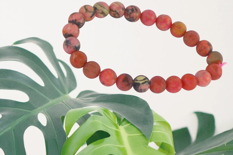 Rhodonite Beads Bracelet | Heart Chakra Healing | Brahmatells by Brahmatells