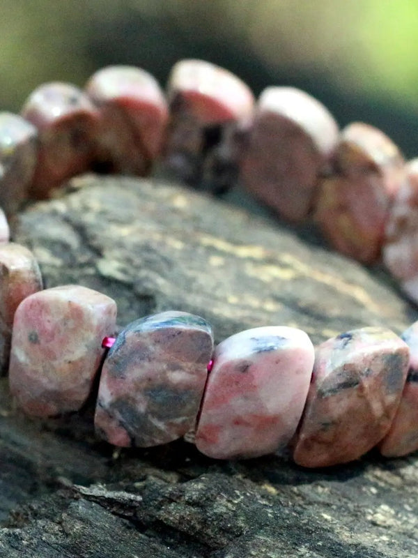 Rhodonite Heart Healing Bracelet | Brahmatells by Brahmatells