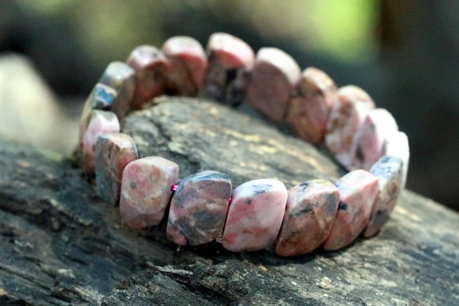 Rhodonite Heart Healing Bracelet | Brahmatells by Brahmatells