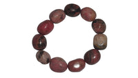 Rhodonite Tumble Bracelet – Natural Pink Gemstone Accessory by Brahmatells