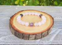 Rose Quartz & Amethyst Love Attraction Bracelet | Brahmatells by Brahmatells