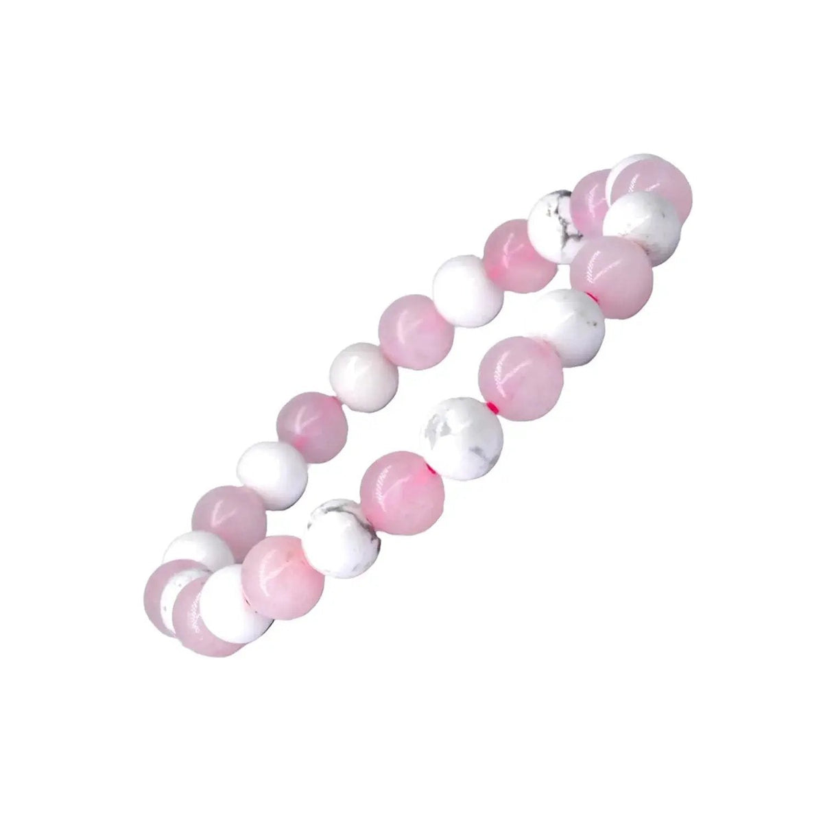 Rose Quartz & Howlite Bracelet | Love, Peace & Emotional Harmony 🌸 by Brahmatells
