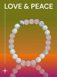 Rose Quartz & Howlite Bracelet | Love, Peace & Emotional Harmony 🌸 by Brahmatells