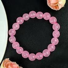 Rose Quartz Diamond Cut Bracelet - 8mm Beads for Reiki Healing by Brahmatells