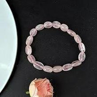 Rose Quartz Diamond Cut Bracelet - 8mm Beads for Reiki Healing by Brahmatells