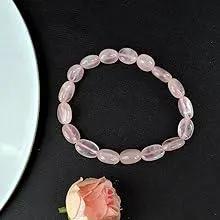 Rose Quartz Diamond Cut Bracelet - 8mm Beads for Reiki Healing by Brahmatells