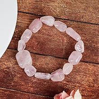 Rose Quartz Diamond Cut Bracelet - 8mm Beads for Reiki Healing by Brahmatells