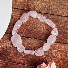 Rose Quartz Diamond Cut Bracelet - 8mm Beads for Reiki Healing by Brahmatells