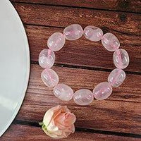 Rose Quartz Diamond Cut Bracelet - 8mm Beads for Reiki Healing by Brahmatells