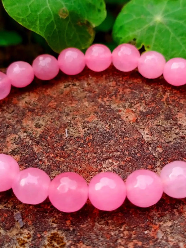 Rose Quartz Diamond Cut Bracelet – Love & Harmony Symbol by Brahmatells